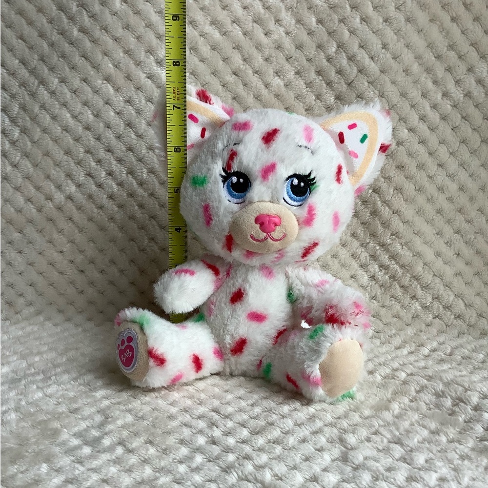 Build A Bear Buddies White Sprinkles Kitty Cat 2017 Mini 7in BAB Stuffed Animal - Picture 3 of 12